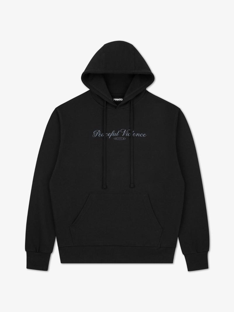 MANTO hoodie peacefull violence - black